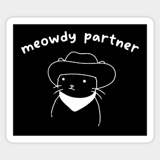 meowdy partner T-Shirt | Cat Lover Hoodie | Funny Meme Sweatshirt, Cowboy Cat Shirt, Kitty Tee, Country Western Top, Cat Owner Clothing Gift Sticker